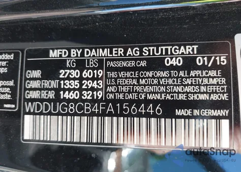2015 Mercedes-Benz S 550 z USA, uszkodzony, nr VIN WDDUG8CB4FA156446